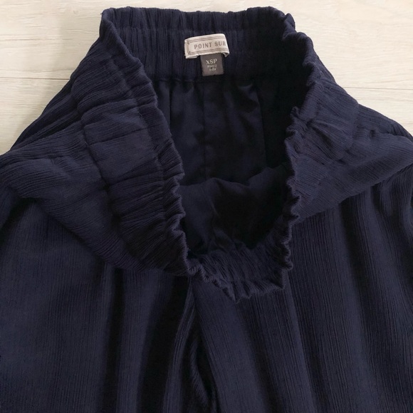 J. Crew Point Sur Navy Viscose Paperback Waist Crop Pocket Pants - Picture 8 of 16